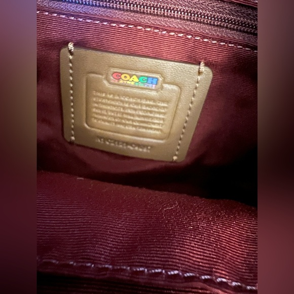 Coach Pennie Backpack 22 In Rainbow Signature Canvas - Picture 8 of 9